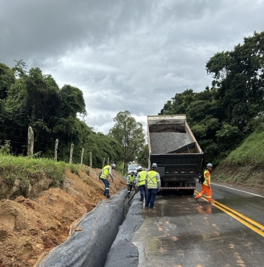 EPR Sul de Minas intensifica obras na MG-455 para melhorar a segurança viária