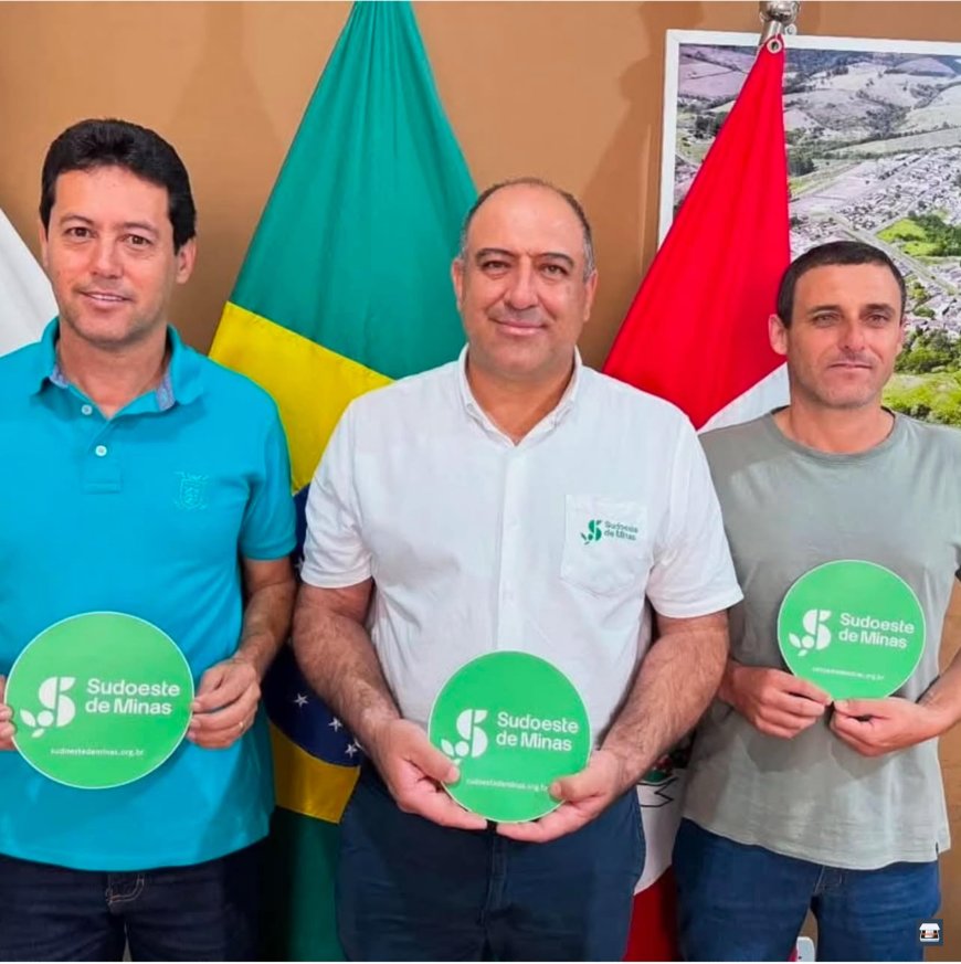 Presidente da Associação dos Cafeicultores do Sudoeste de Minas divulga a instituição em visitas a prefeitos do Sul de Minas