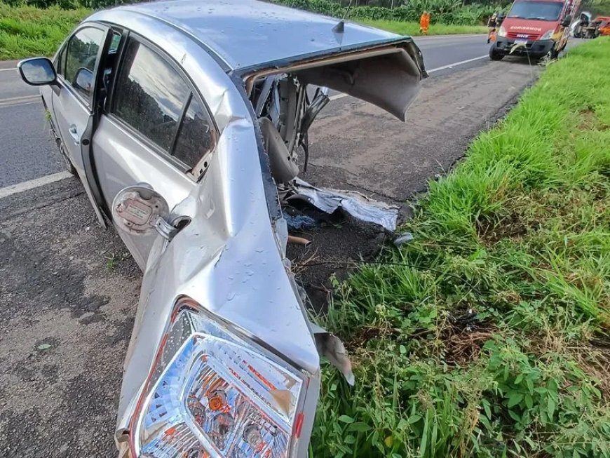 Gravíssimo acidente na MGC-491, entre Paraíso e Monte Santo, leva idosa a óbito e deixa três feridos