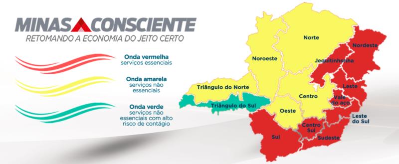 Sul de Minas e mais sete regiões mineiras regridem para a onda vermelha do Minas Consciente