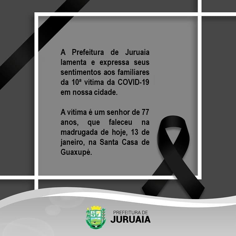 Idoso de 77 anos é a 10ª vítima por Covid-19 em Juruaia