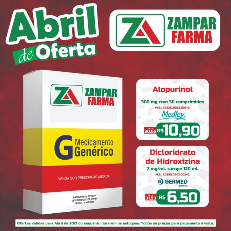 Ofertas de abril na Zampar Farma