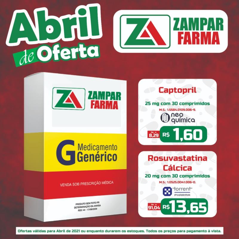 Ofertas de abril na Zampar Farma