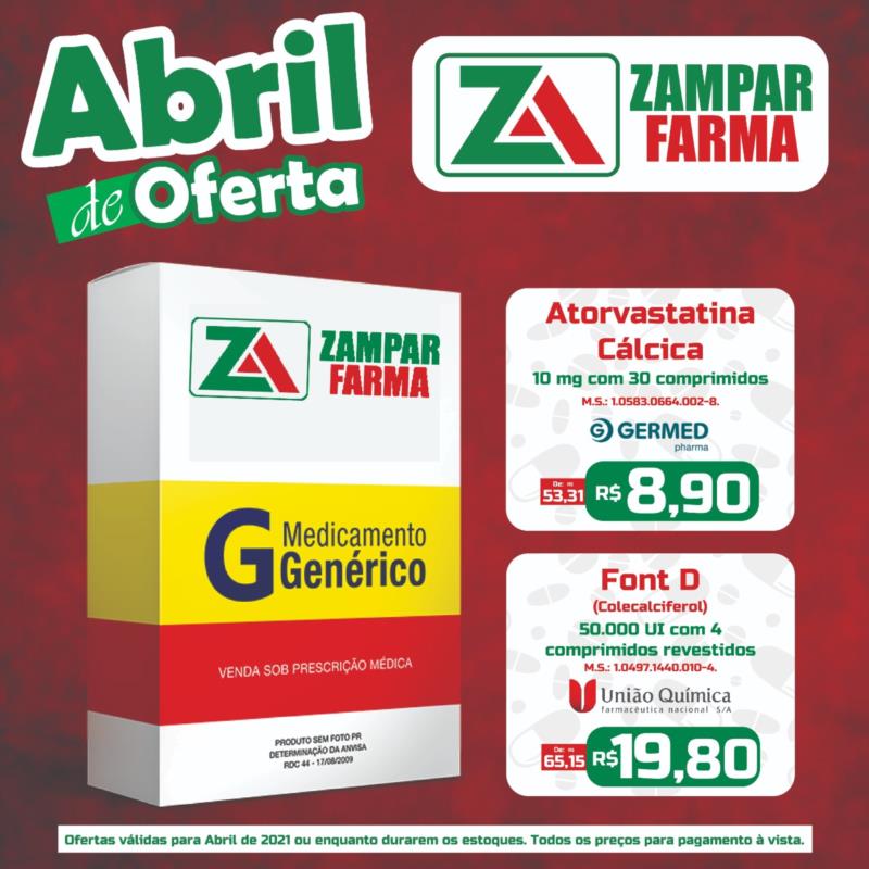 Ofertas de abril na Zampar Farma