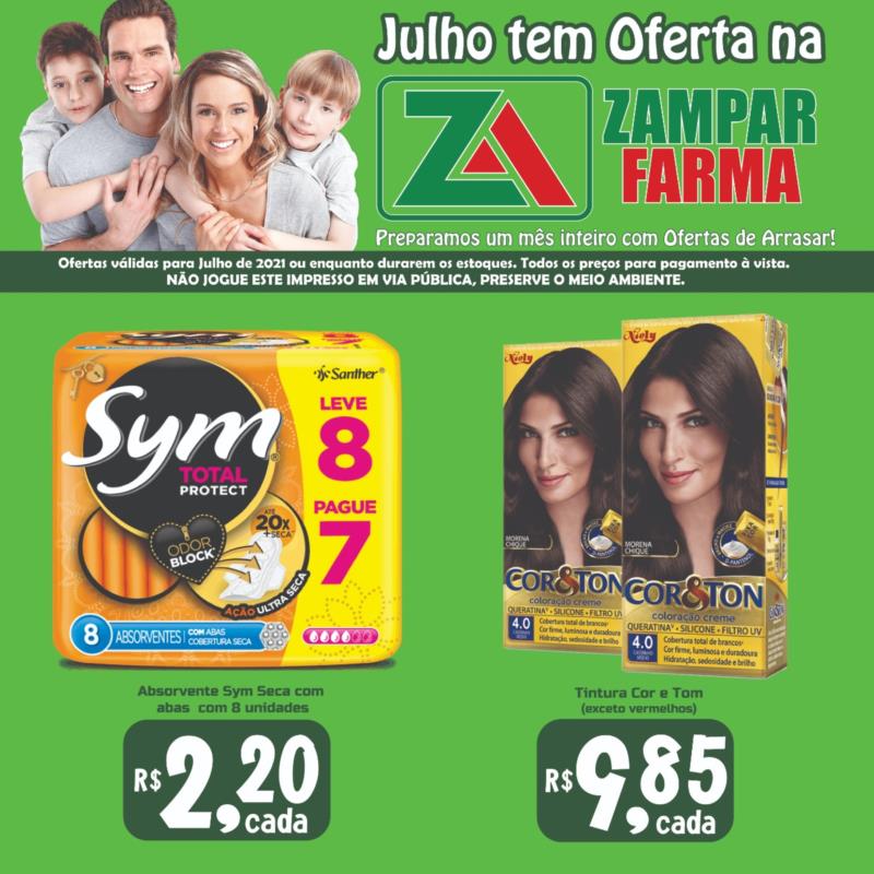 Promoções do mês de julho na Zampar Farma