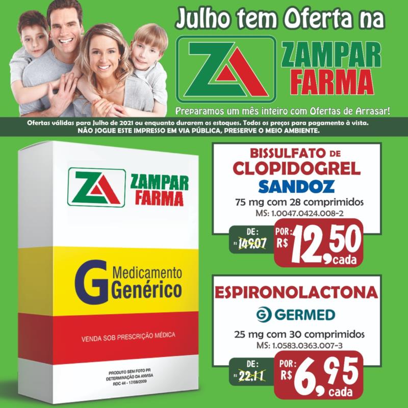 Promoções do mês de julho na Zampar Farma