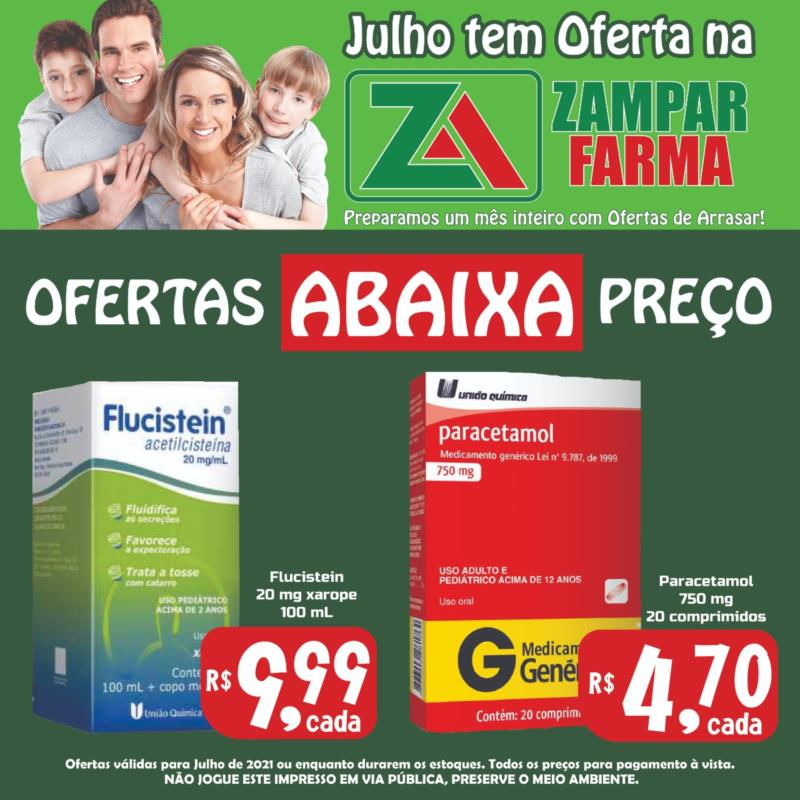 Promoções do mês de julho na Zampar Farma