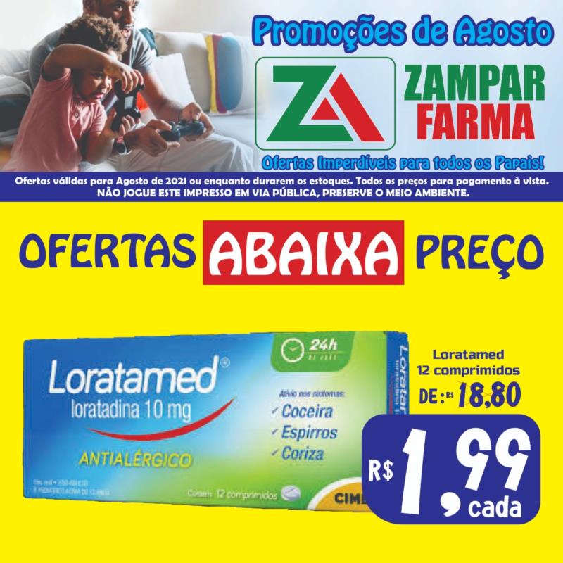 Confira as ofertas do mês de agosto na Zampar Farma