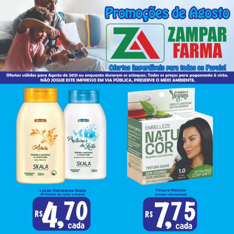 Confira as ofertas do mês de agosto na Zampar Farma