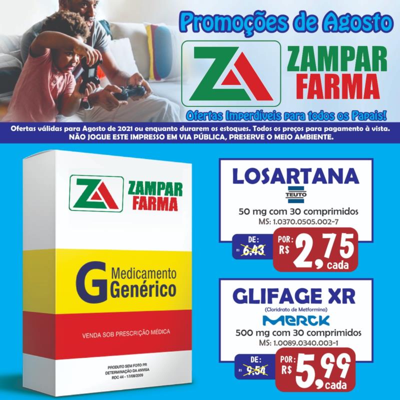 Confira as ofertas do mês de agosto na Zampar Farma