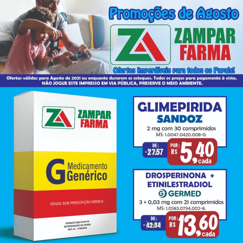 Confira as ofertas do mês de agosto na Zampar Farma