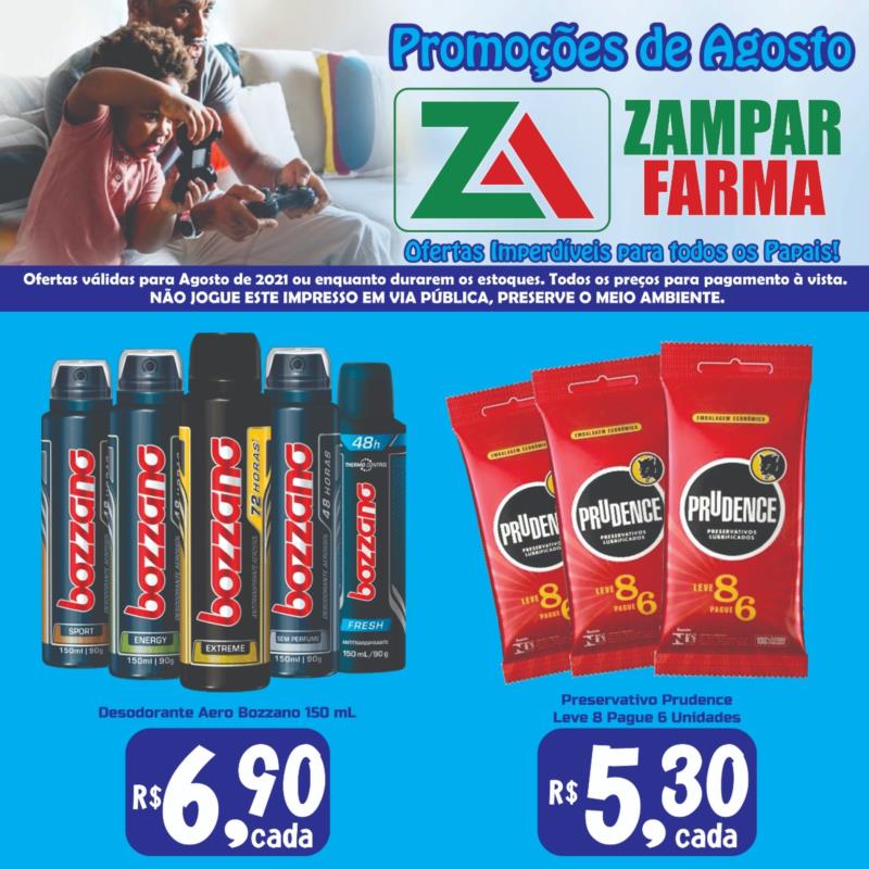 Confira as ofertas do mês de agosto na Zampar Farma