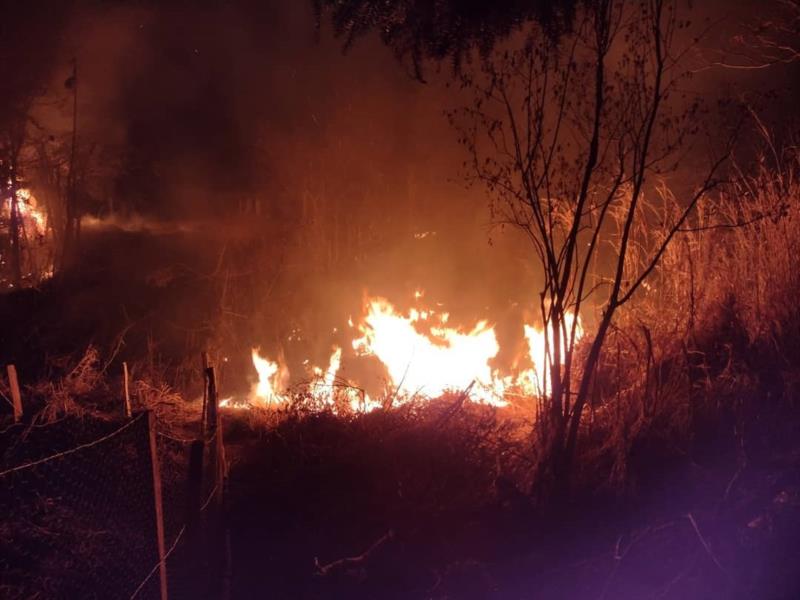 Incêndio destrói 40 ha em vegetação e ameaça residências