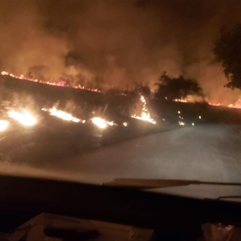 Mais 50 hectares em área de pastagem foram incendiados em Guaxupé