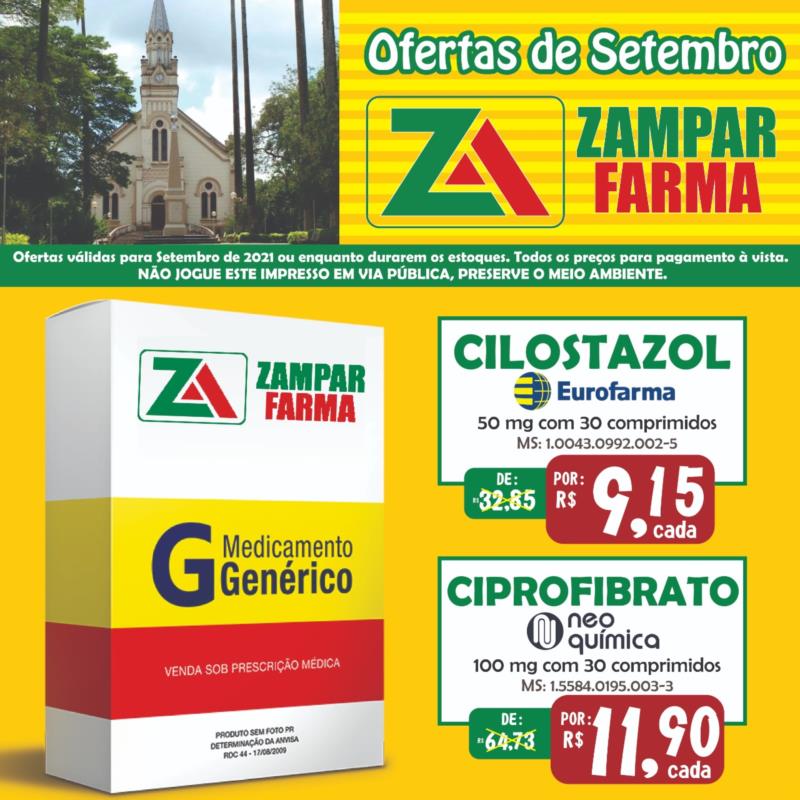 Confira as ofertas do mês de setembro da Zampar Farma