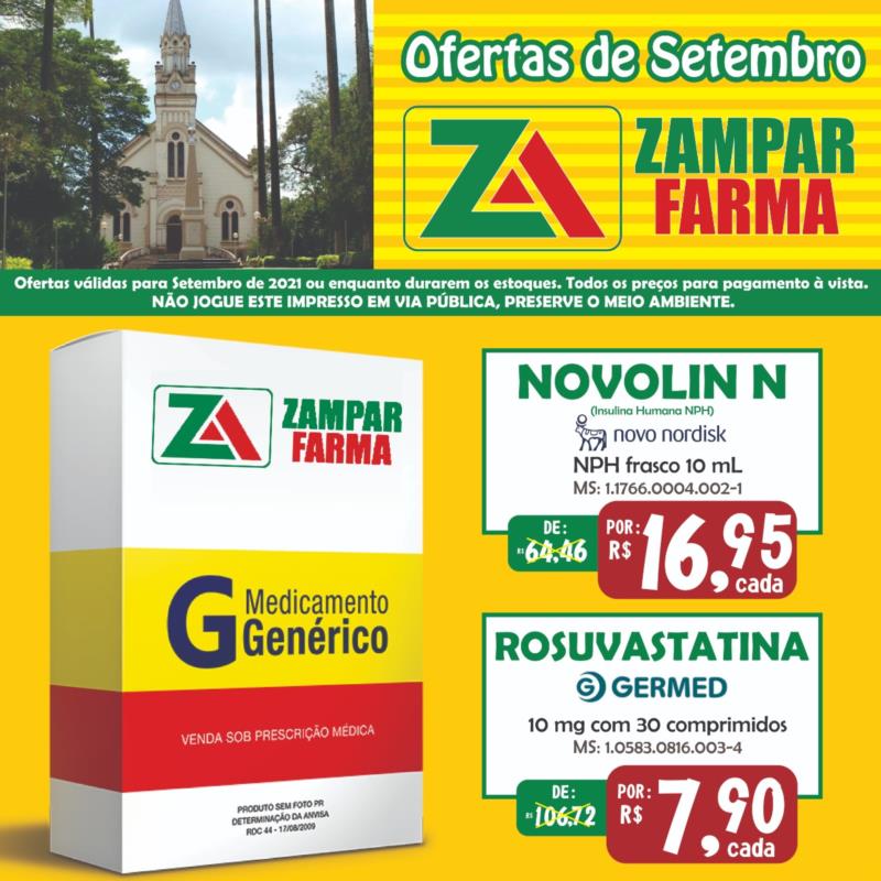 Confira as ofertas do mês de setembro da Zampar Farma