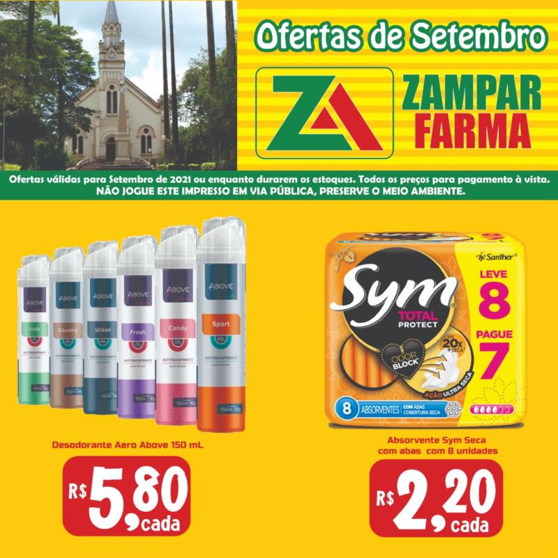 Confira mais ofertas da Rede Zampar Farma para o mês de setembro