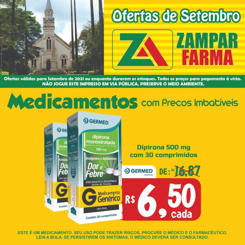 Confira mais ofertas da Rede Zampar Farma para o mês de setembro