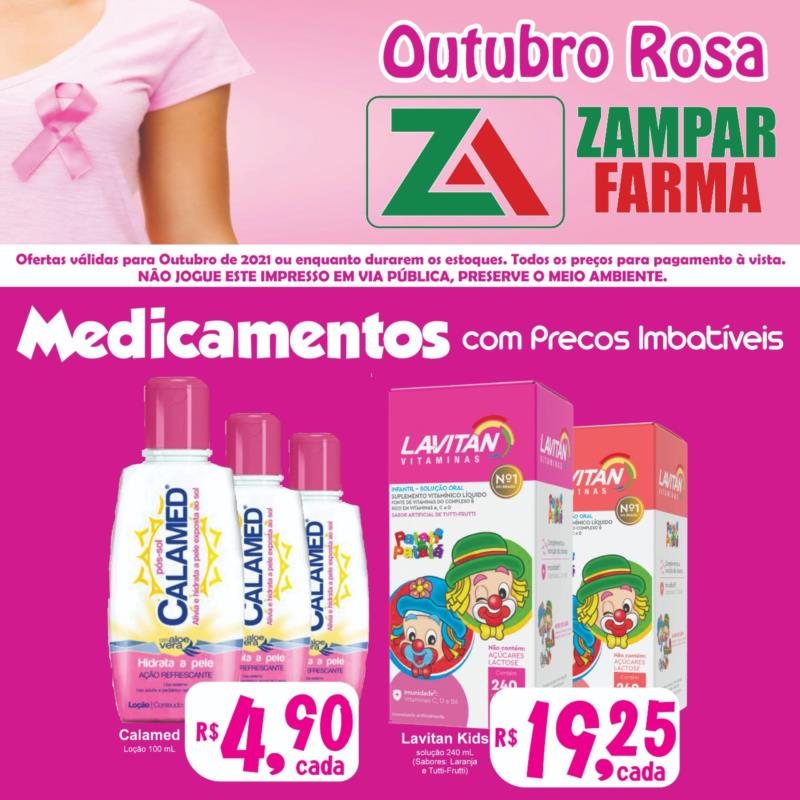 Promoções do mês de outubro da Zampar Farma