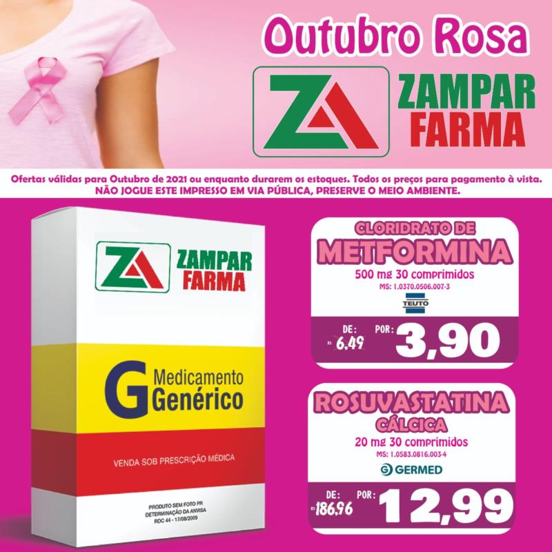 Promoções do mês de outubro da Zampar Farma