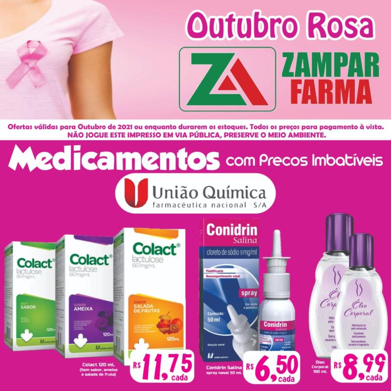 Mais promoções do mês de outubro na Zampar Farma