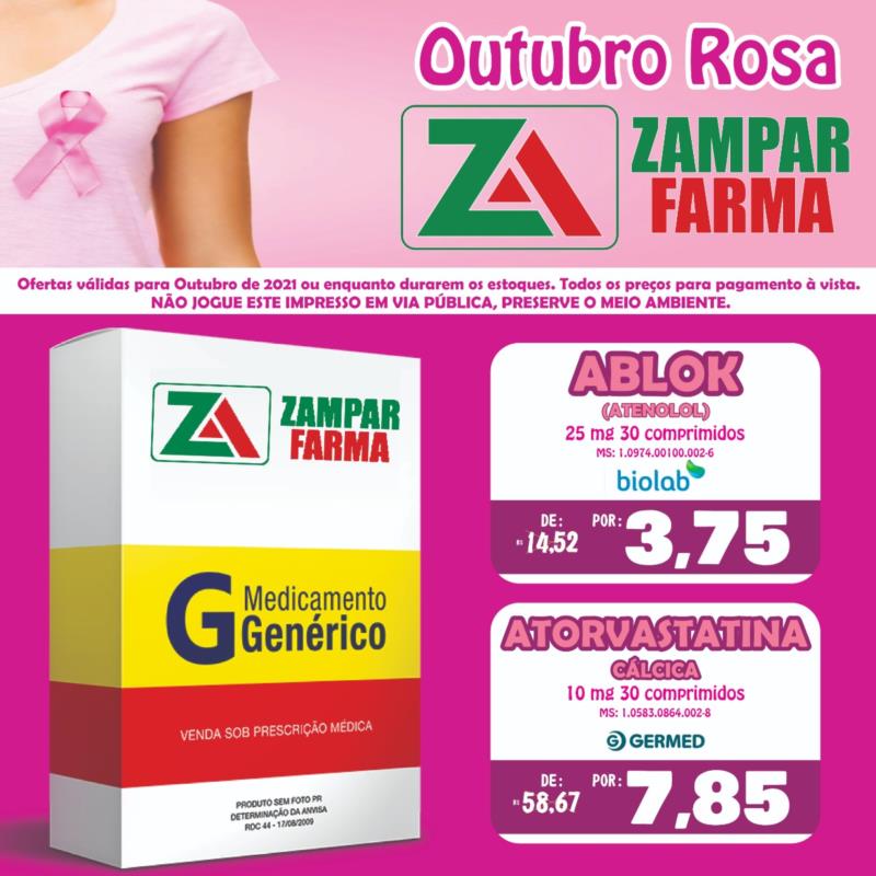 Mais promoções do mês de outubro na Zampar Farma