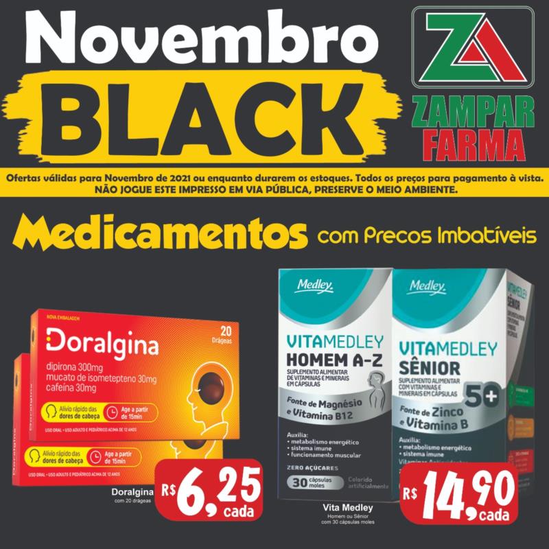 Mais promoções de Black Friday no mês de novembro na Zampar Farma