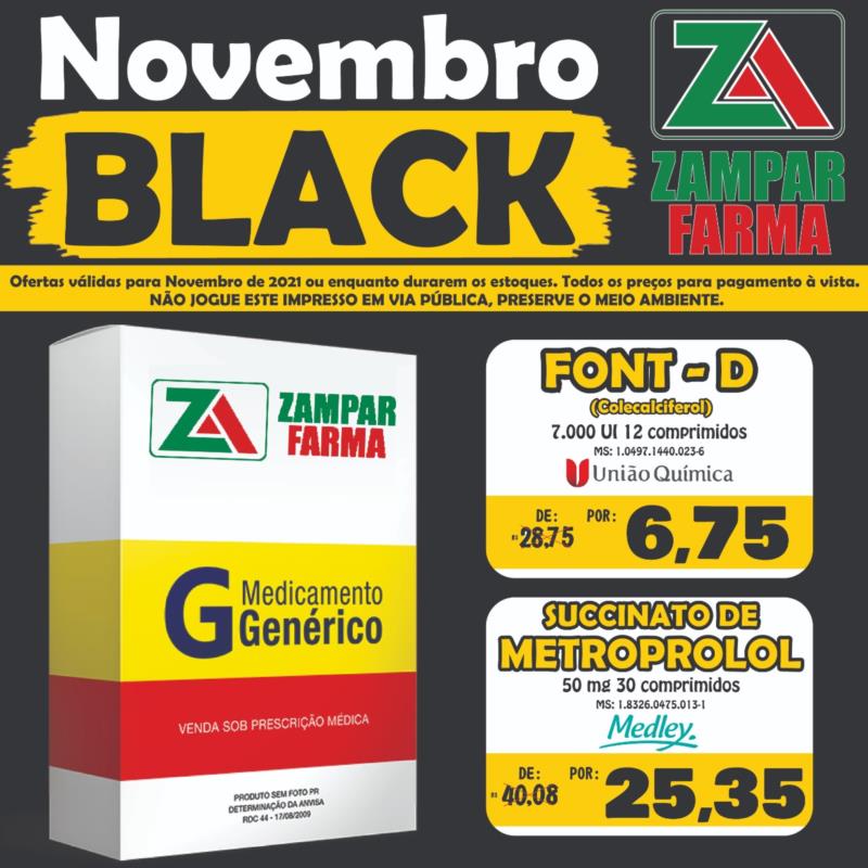 Mais promoções de Black Friday no mês de novembro na Zampar Farma