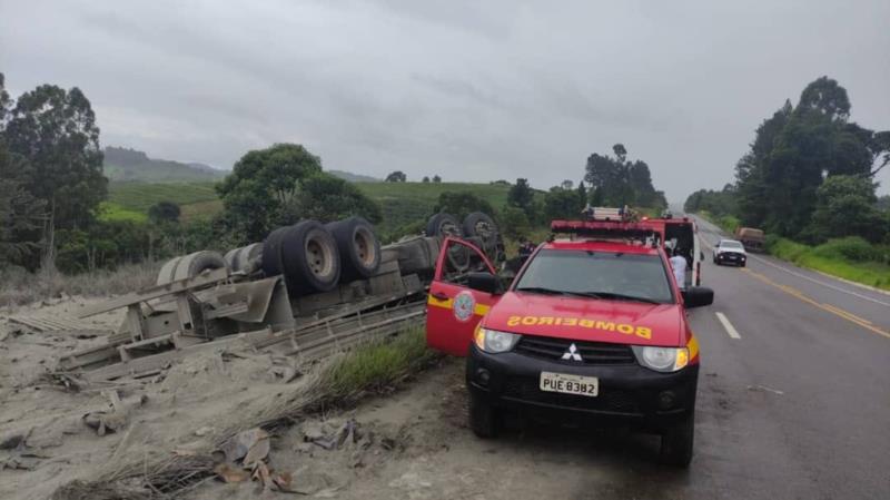 Acidente com caminhão deixa vítima em São Pedro da União