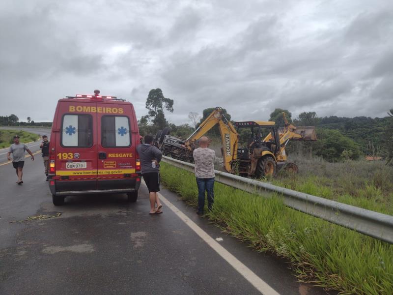 Acidente com caminhão deixa vítima em São Pedro da União