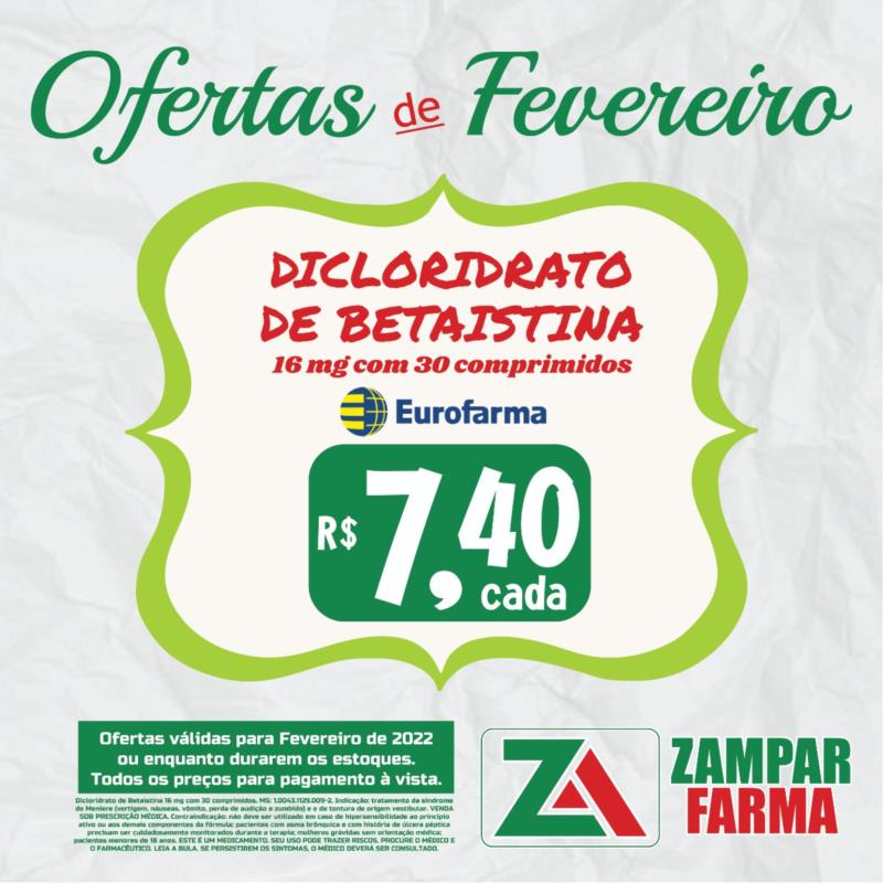 Ofertas de fevereiro na Zampar Farma