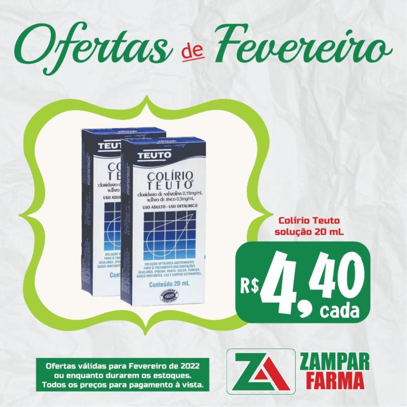 E continuam as ofertas de fevereiro da Zampar Farma