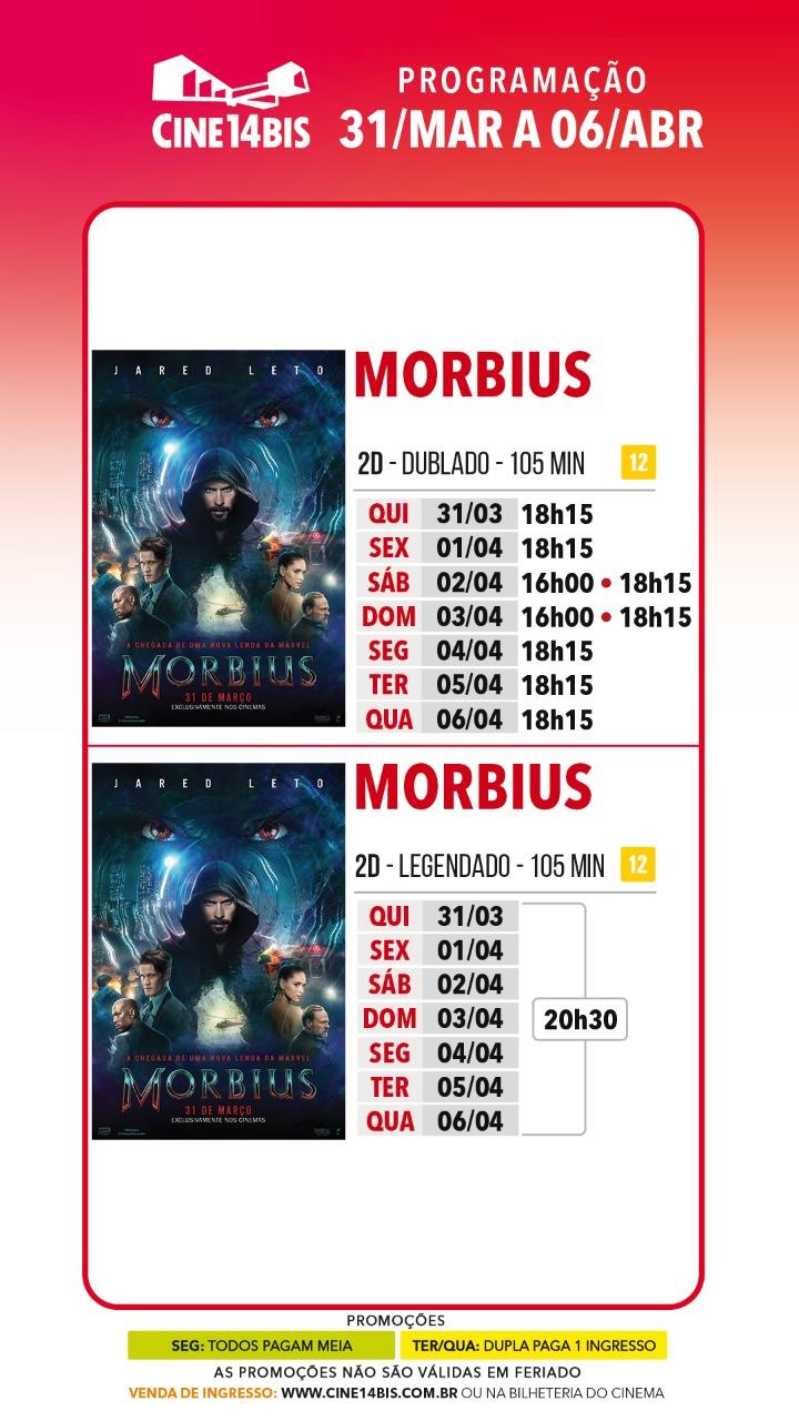 Cine 14 Bis apresenta o filme Morbius