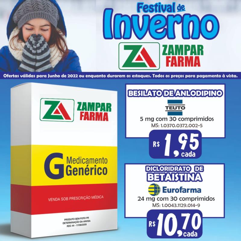 Ofertas de inverno na Zampar Farma