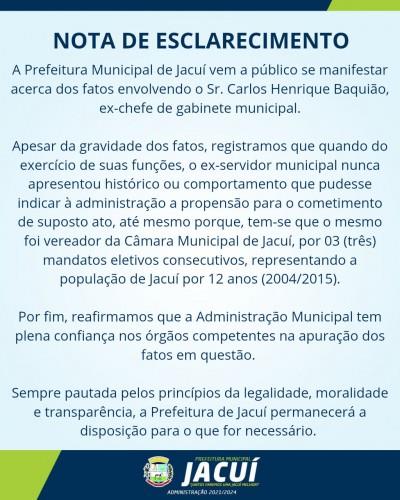 Em Jacuí, chefe de gabinete é preso só agora por suspeita de participação em assalto ao Banco do Brasil em 2021