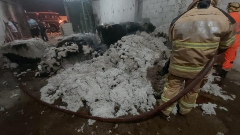 Incêndio em indústria têxtil de Guaranésia queima aproximadamente 1200 Kg de algodão 