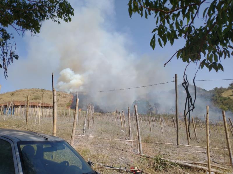 Em Guaranésia, proprietário ateia fogo em chácara e recebe voz de prisão dos bombeiros 