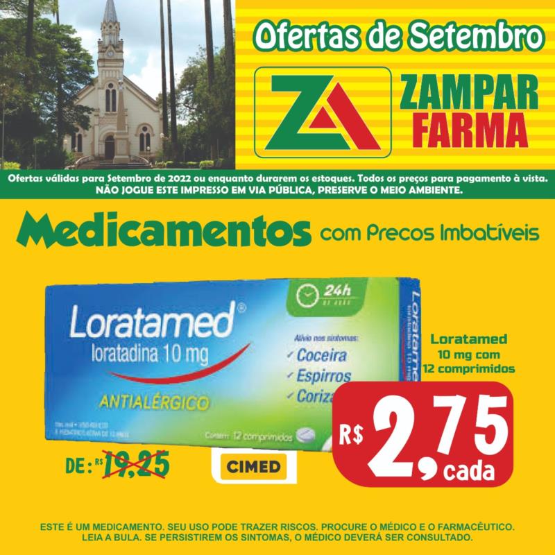 Ofertas de Setembro na Zampar Farma 