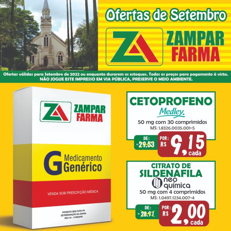 Ofertas de Setembro na Zampar Farma 