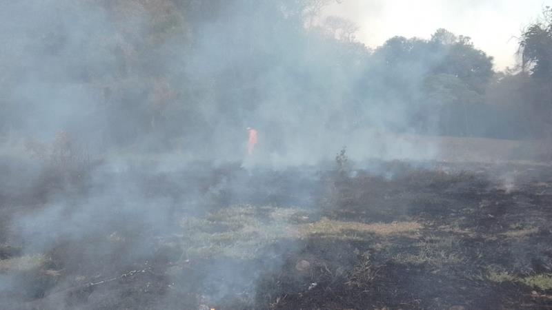 Bombeiros combatem incêndio em vegetação na Vila Campanha pela segunda vez na semana 