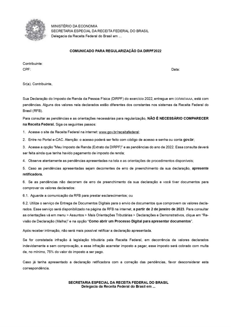 Mais de 4 mil contribuintes no Sul de Minas recebem carta de auto regularização do imposto de renda 