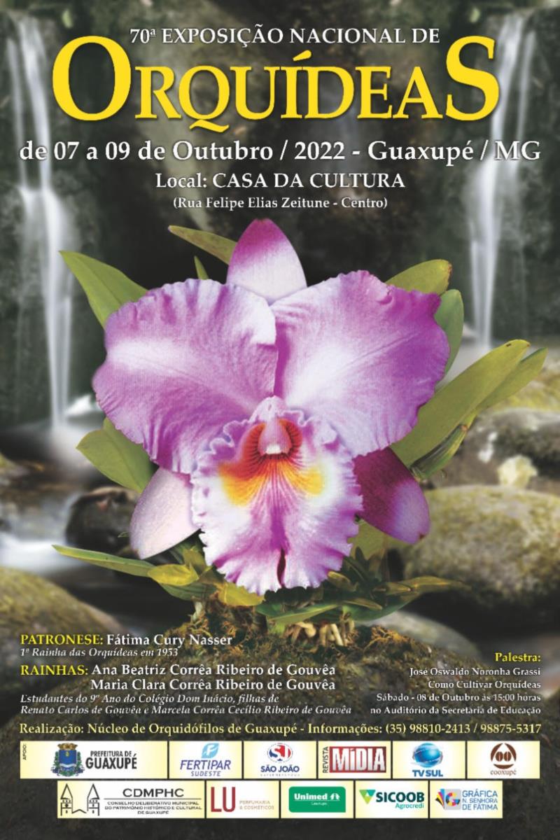 70ª Exposição de Orquídeas homenageia primeira rainha da Festa 