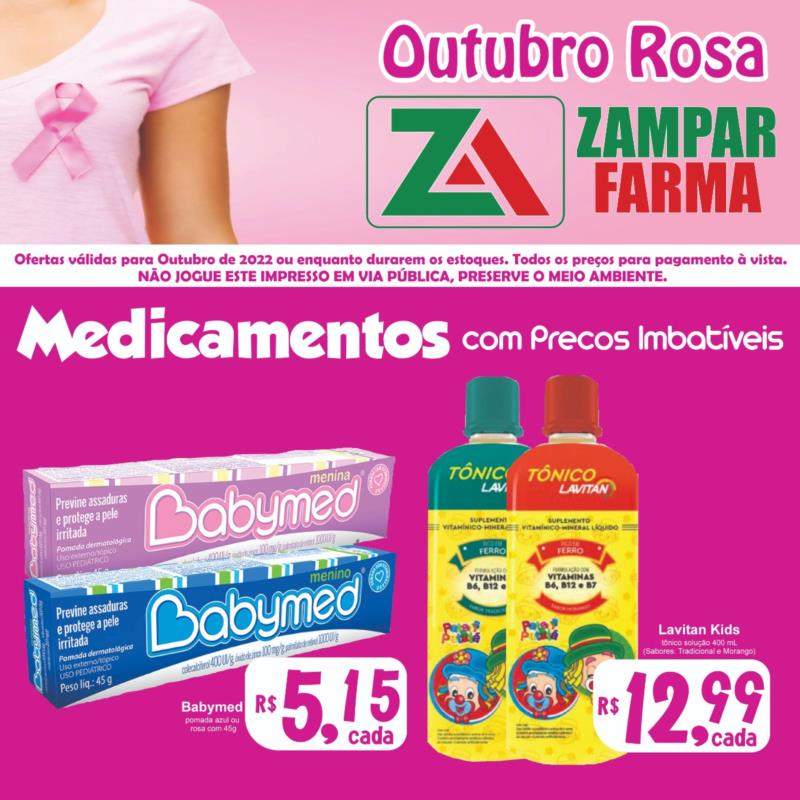 Ofertas de outubro na Zampar Farma 