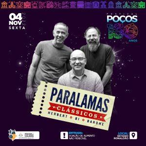 Na comemoração dos seus 150 anos, Poços de Caldas terá atrações musicais gratuitas, como Paralamas do Sucesso e Jota Quest 