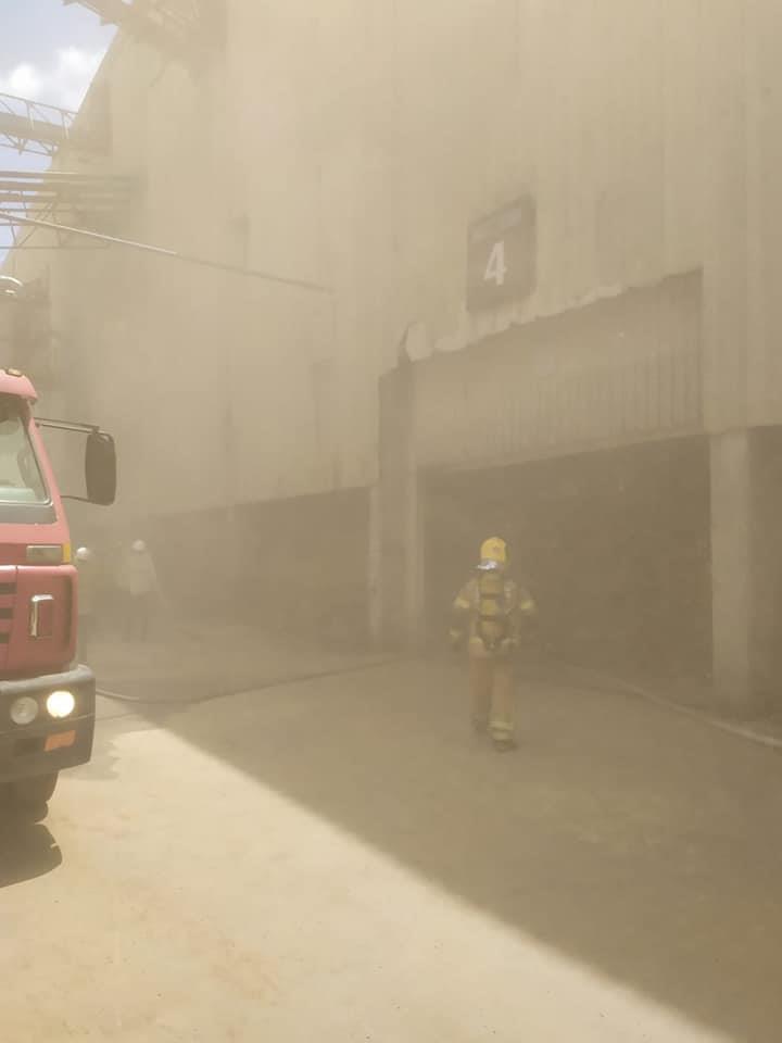 Fagulhas causam incêndio no Complexo Industrial Japy da Cooxupé