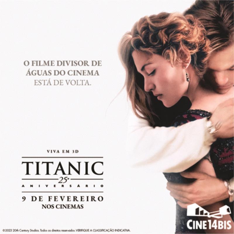 Titanic volta ao Cine 14 Bis de Guaxupé em Comemoração aos 25 anos do filme nessa quinta-feira, dia 9