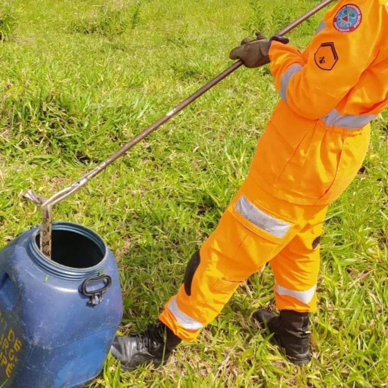 Bombeiros capturam Jiboia no Jardim Renovação, em Guaranésia 