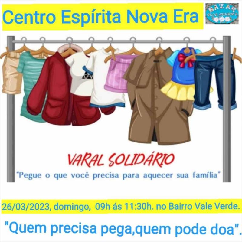 Varal Solidário será neste domingo, 26, no Residencial Vale Verde 