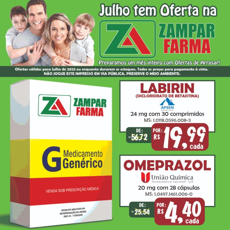 Ofertas do mês de Julho na Zampar Farma 