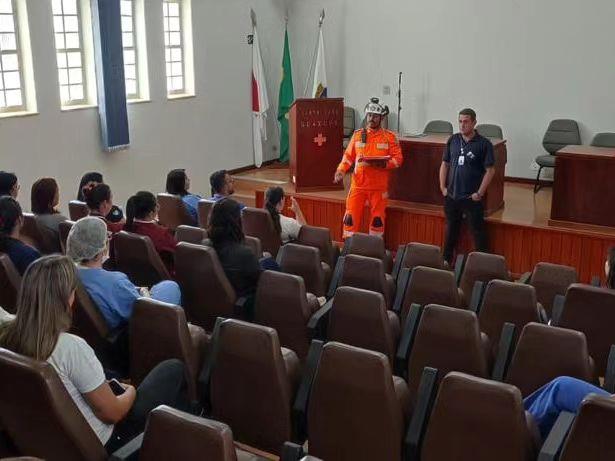 Bombeiros realizam simulado de evacuação na Santa Casa de Guaxupé 